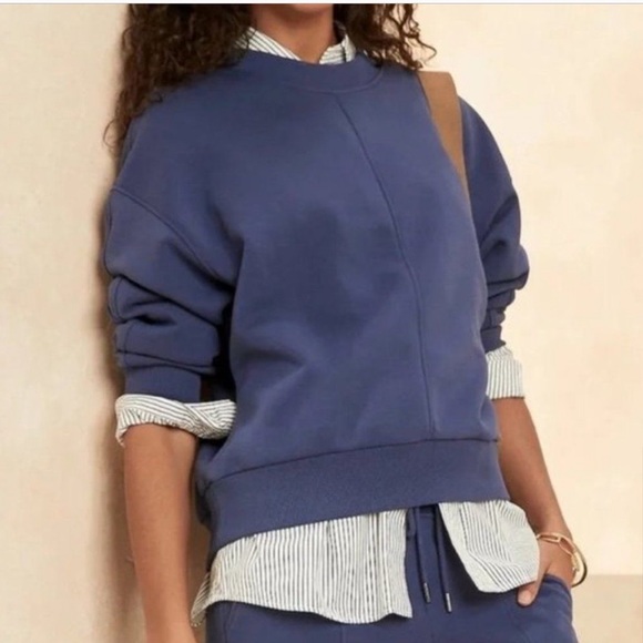 NWT BANANA REPUBLIC CLOUD FLEECE DOLMAN SLEEVE SWEATSHIRT - UPSCALE CASUAL! - Picture 8 of 10